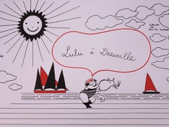 La Vilaine Lulu in Deauville - Lithograph