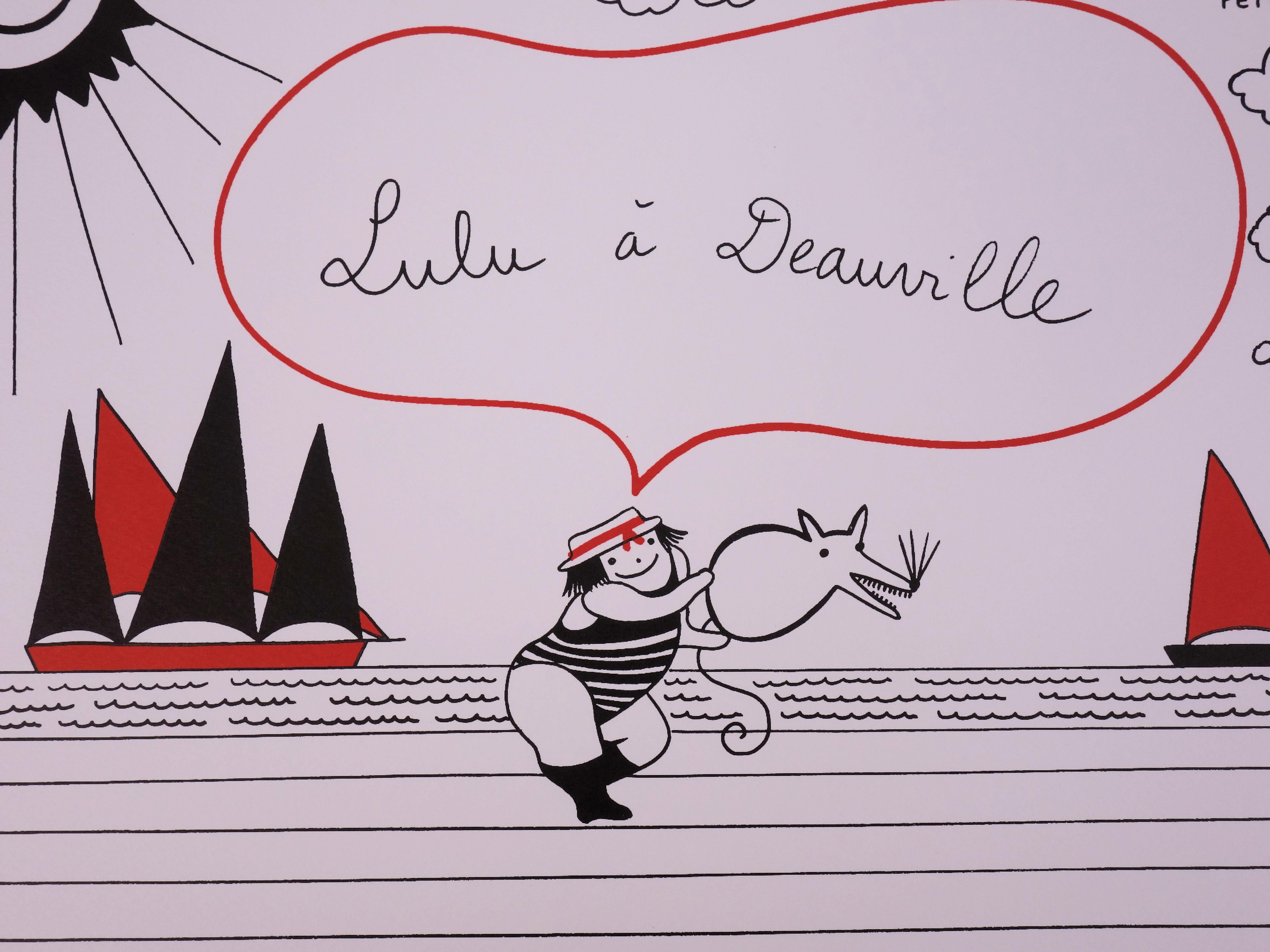 La Vilaine Lulu a Deauville - Litografia - Print Moderno di Yves Saint Laurent