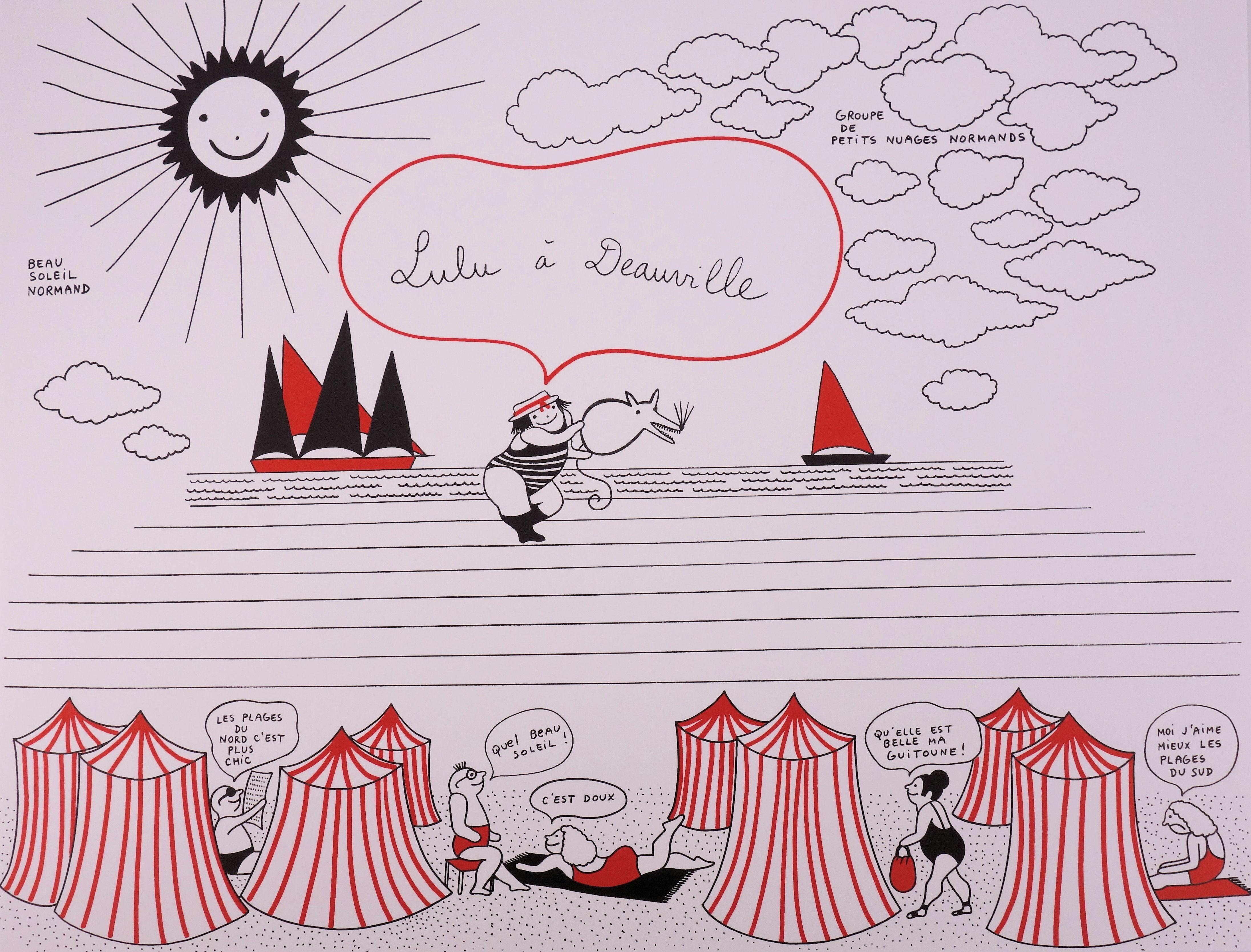 Figurative Print di Yves Saint Laurent - La Vilaine Lulu a Deauville - Litografia