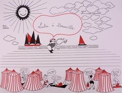La Vilaine Lulu in Deauville - Lithograph