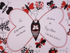 La Vilaine Lulu with Butterflies - Lithograph