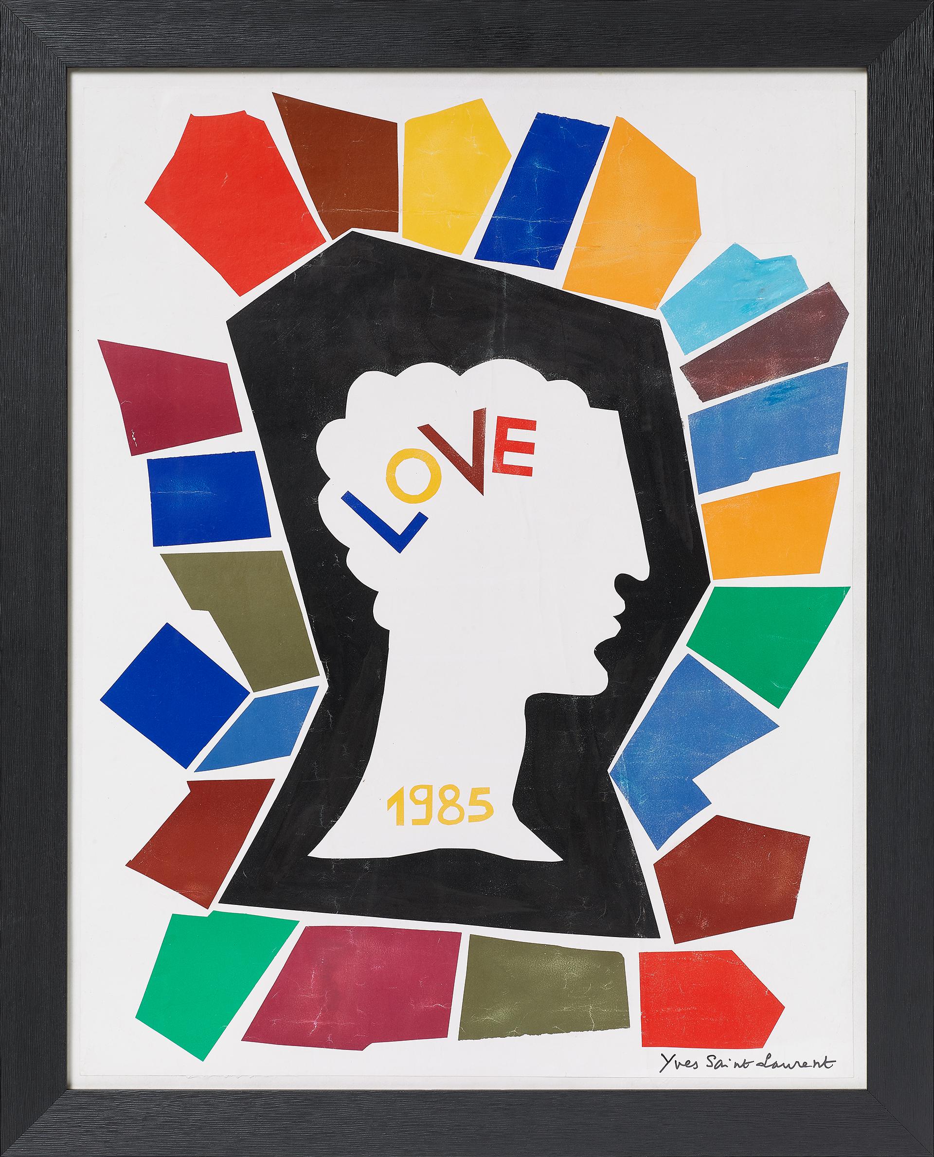 Yves Saint Laurent Figurative Print - Love 1985 Vintage 