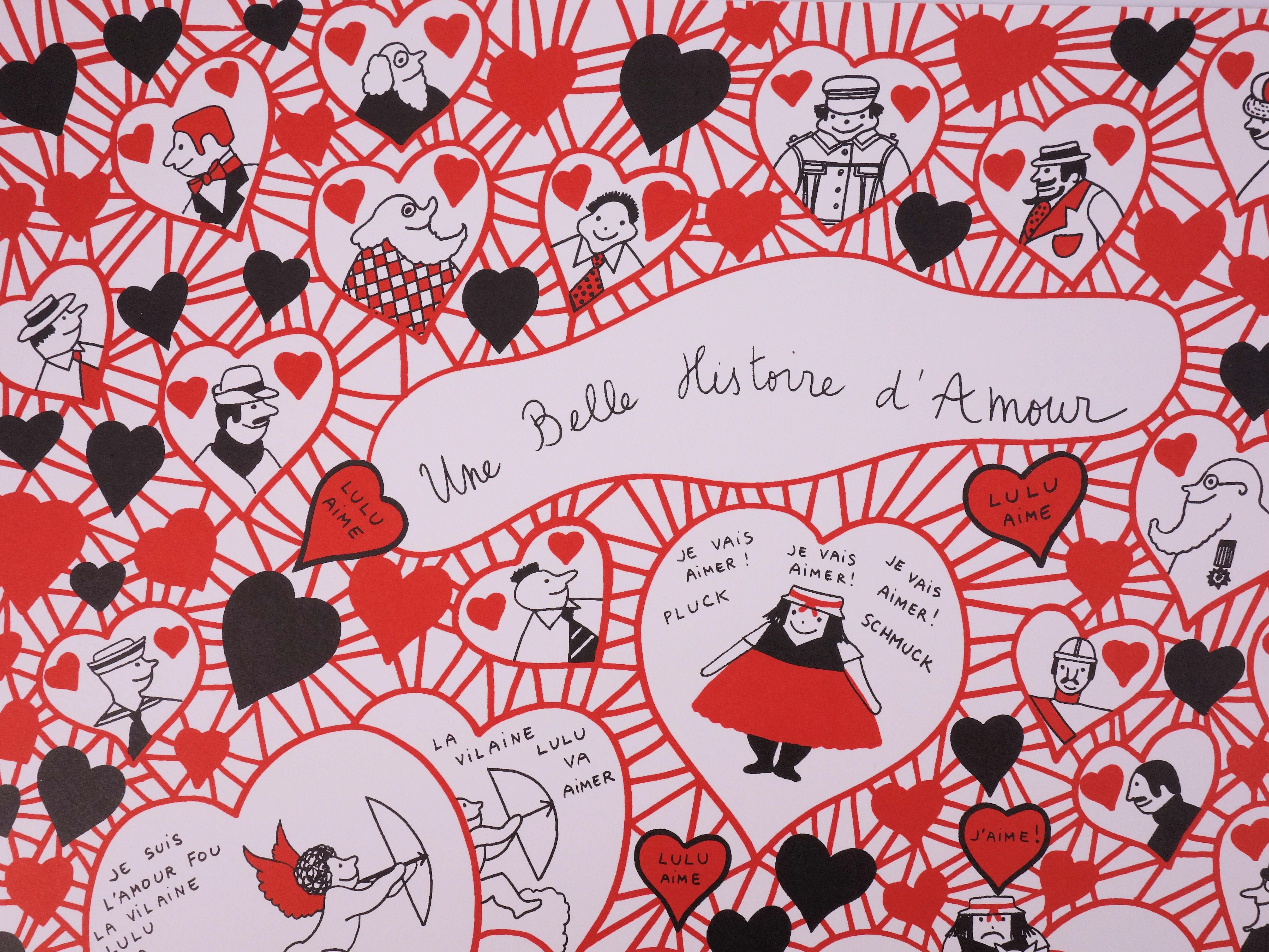 Storia d'amore di La Vilaine Lulu - Litografia - Print di Yves Saint Laurent