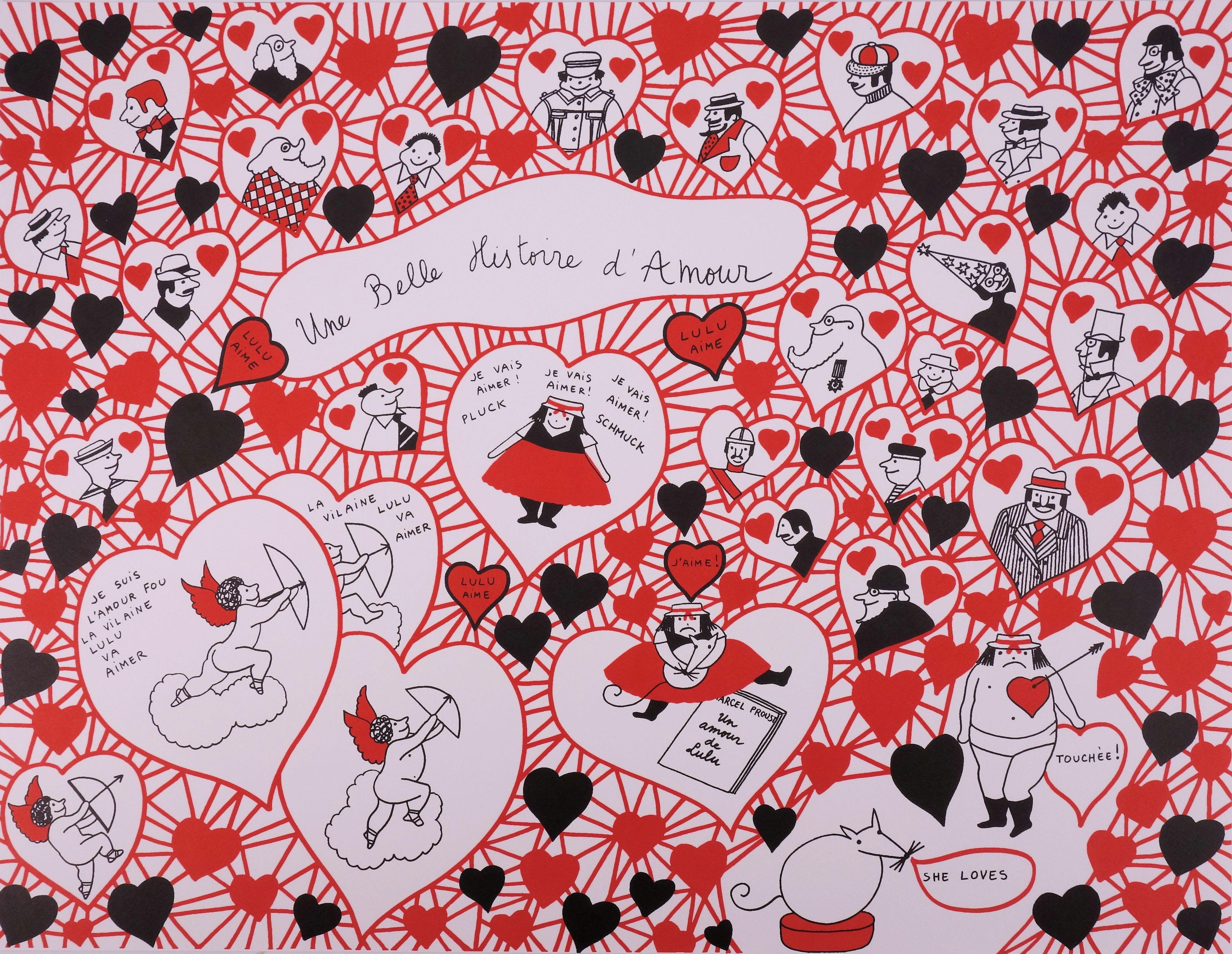 Figurative Print di Yves Saint Laurent - Storia d'amore di La Vilaine Lulu - Litografia