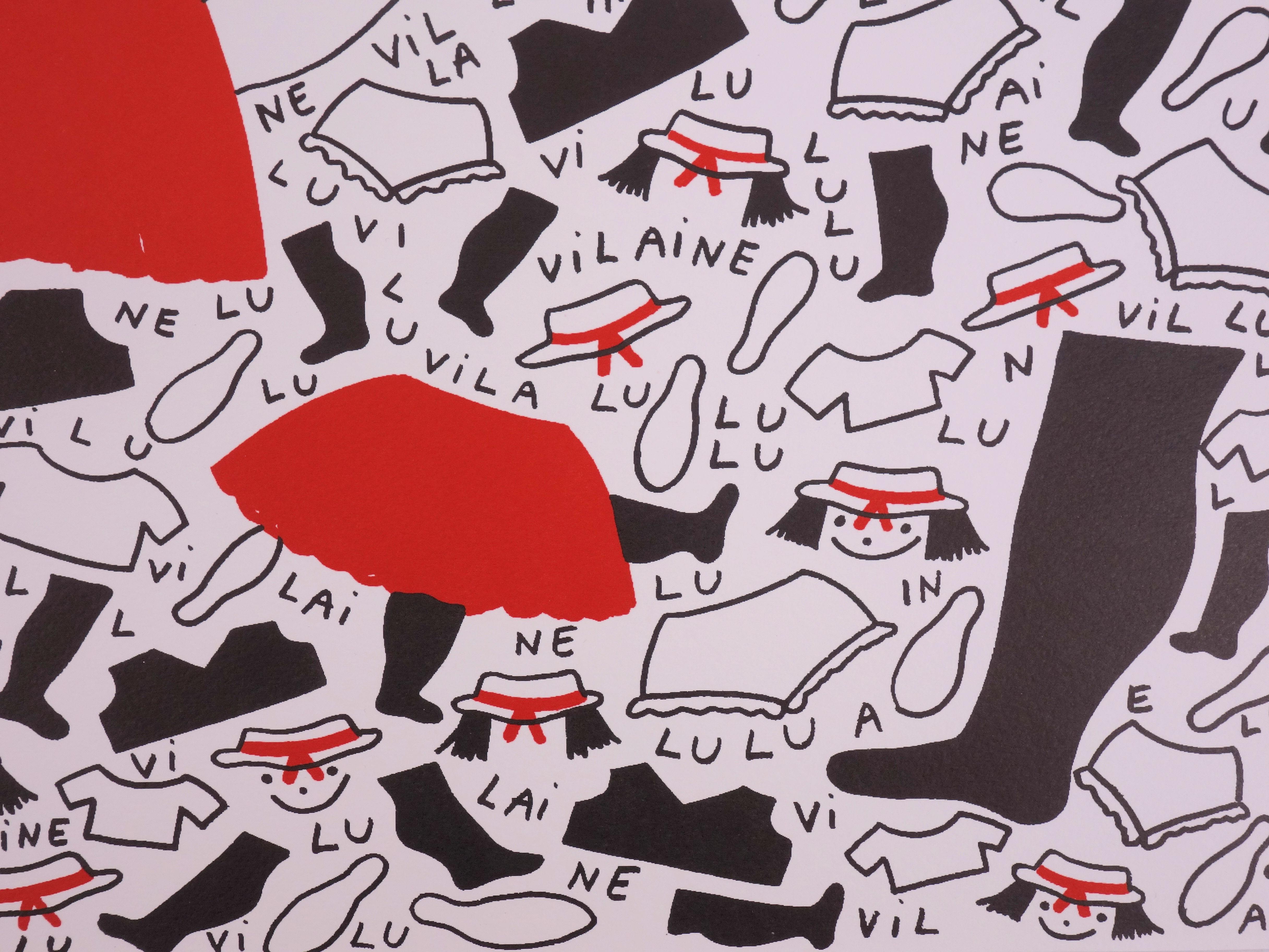 Yves SAINT-LAURENT
Vorstellung von La Vilaine Lulu, 1985

Lithographie
Auf schwerem Papier
50 x 65 cm (ca. 20 x 26 Zoll)
Limitiert auf 300 Exemplare

INFORMATION : Die 1985 herausgegebene und auf 300 Exemplare limitierte Lithografieserie La Vilaine