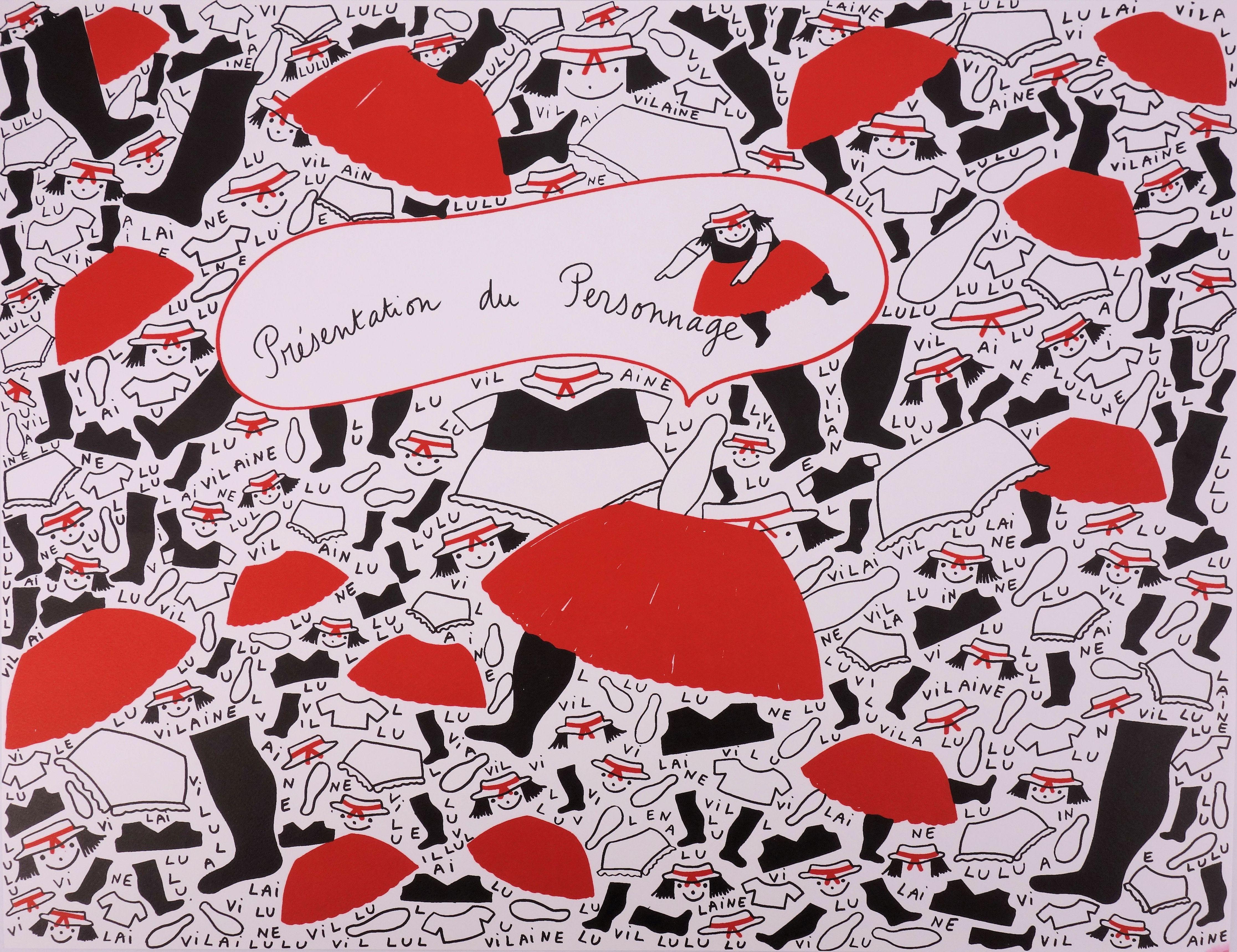 Presentation of la Vilaine Lulu - Lithograph