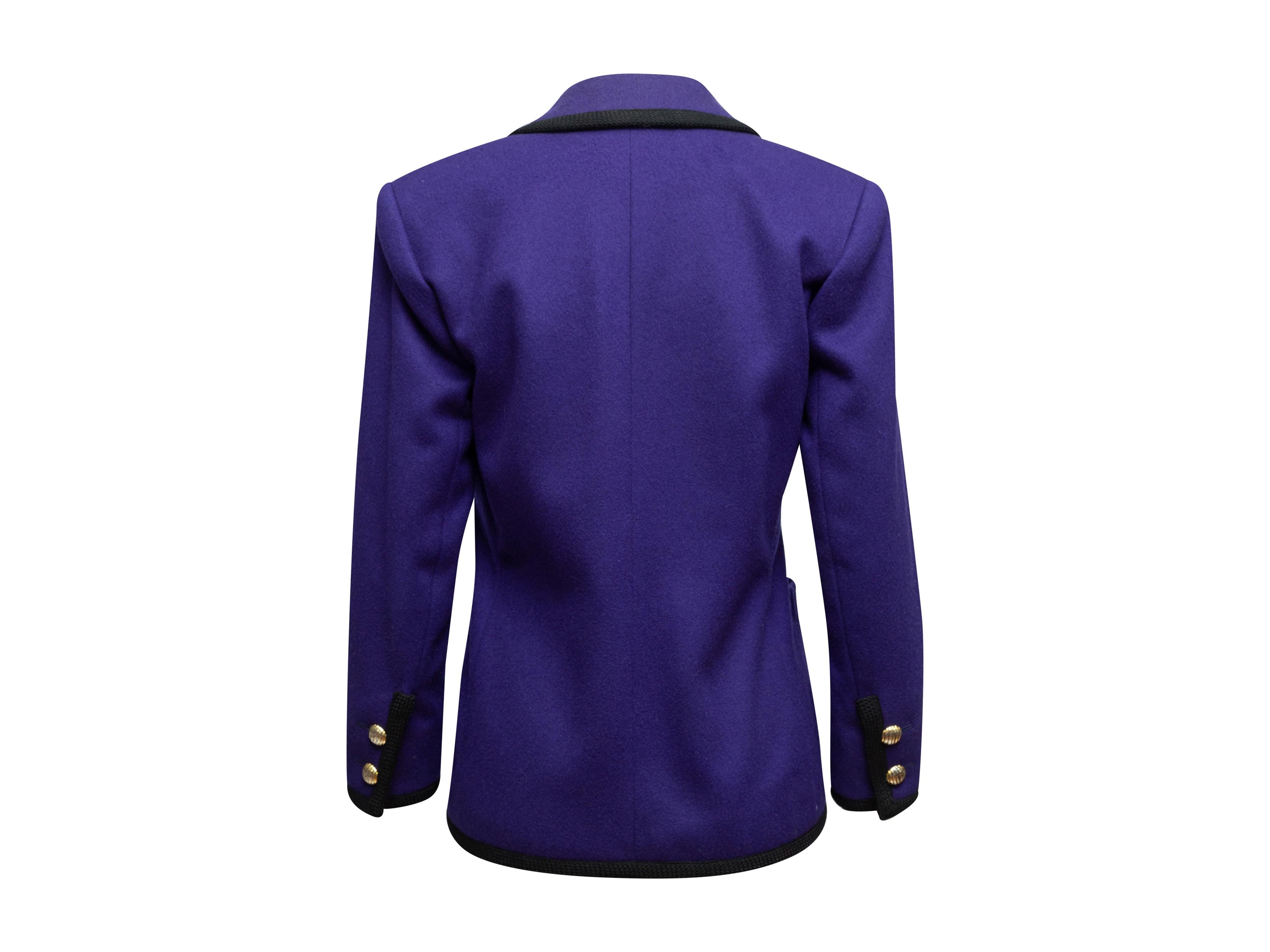 purple wool blazer
