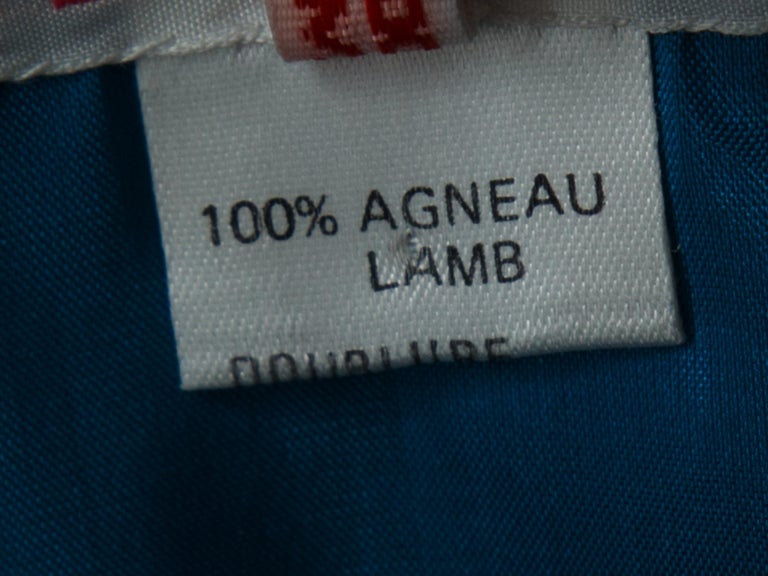 Yves Saint Laurent Purple and Cerulean Fall/Winter 1993 Leather Jacket