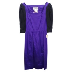 Yves Saint Laurent Purple Cotton Dress