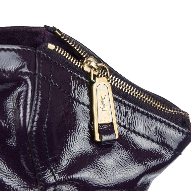 purple ysl purse