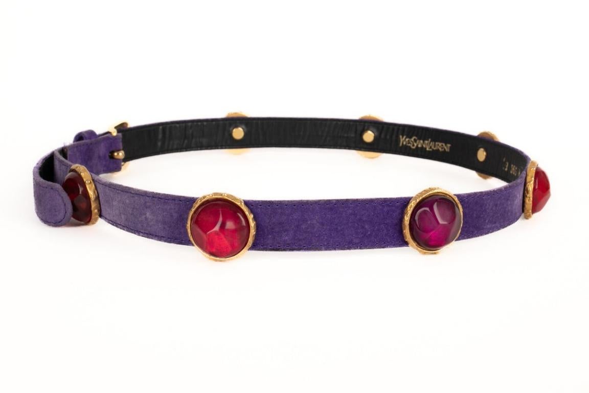 Yves Saint Laurent Purple Inside-out Belt 1