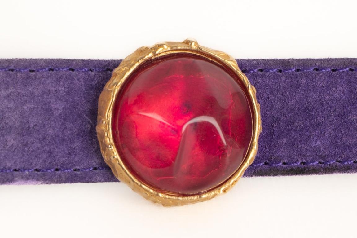 Yves Saint Laurent Purple Inside-out Belt 2