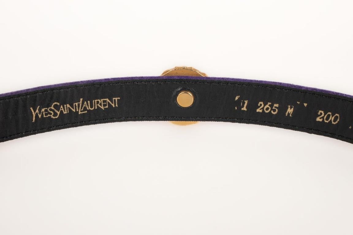 Yves Saint Laurent Purple Inside-out Belt 4