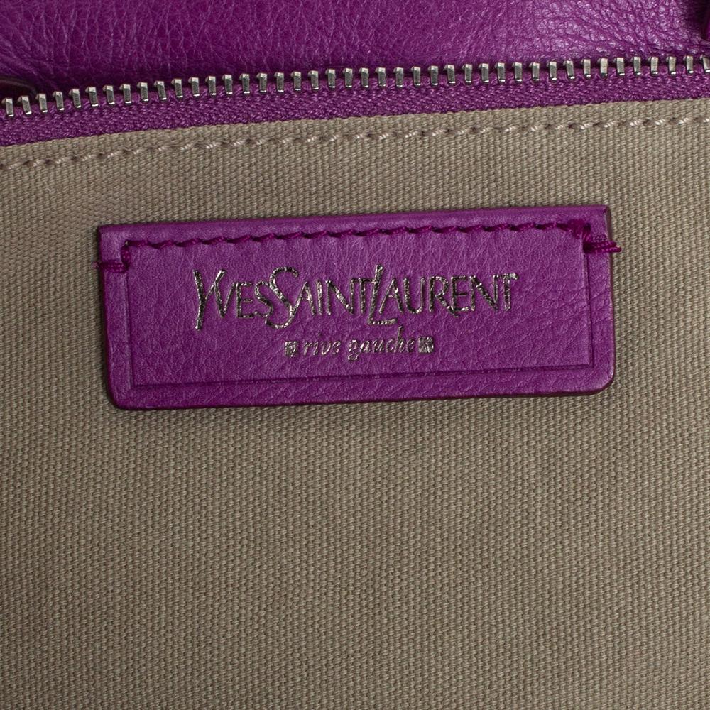 Yves Saint Laurent Purple Leather Charms Tote 3