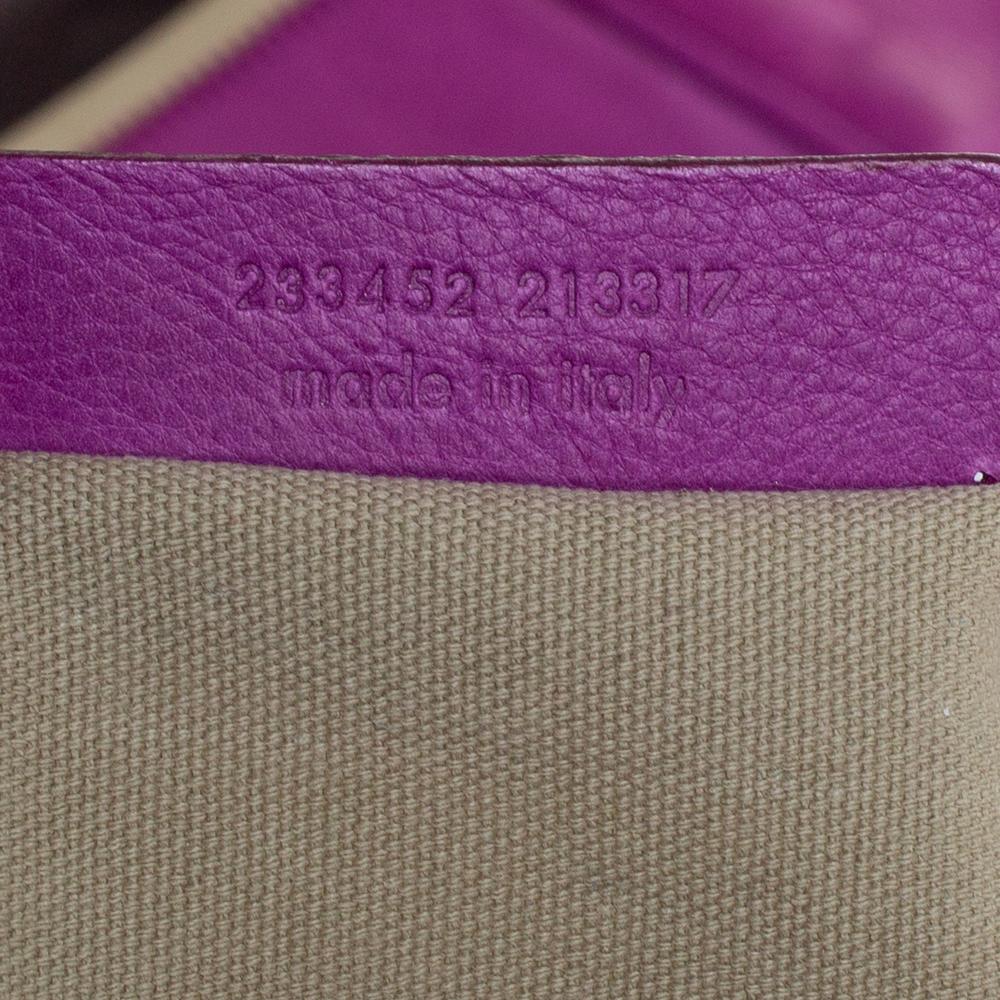 Yves Saint Laurent Purple Leather Charms Tote 4
