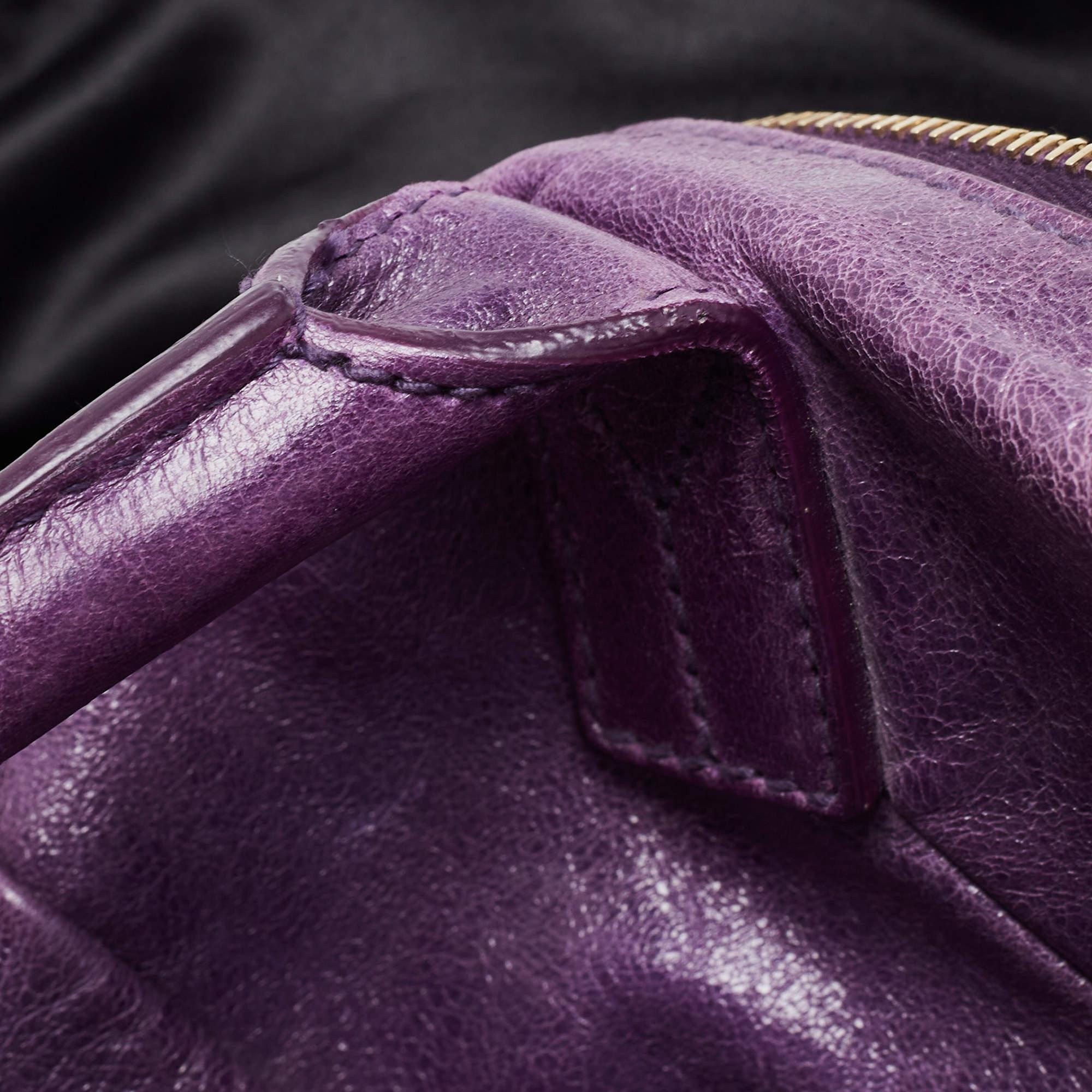 Yves Saint Laurent Purple Leather Easy Y Satchel 10