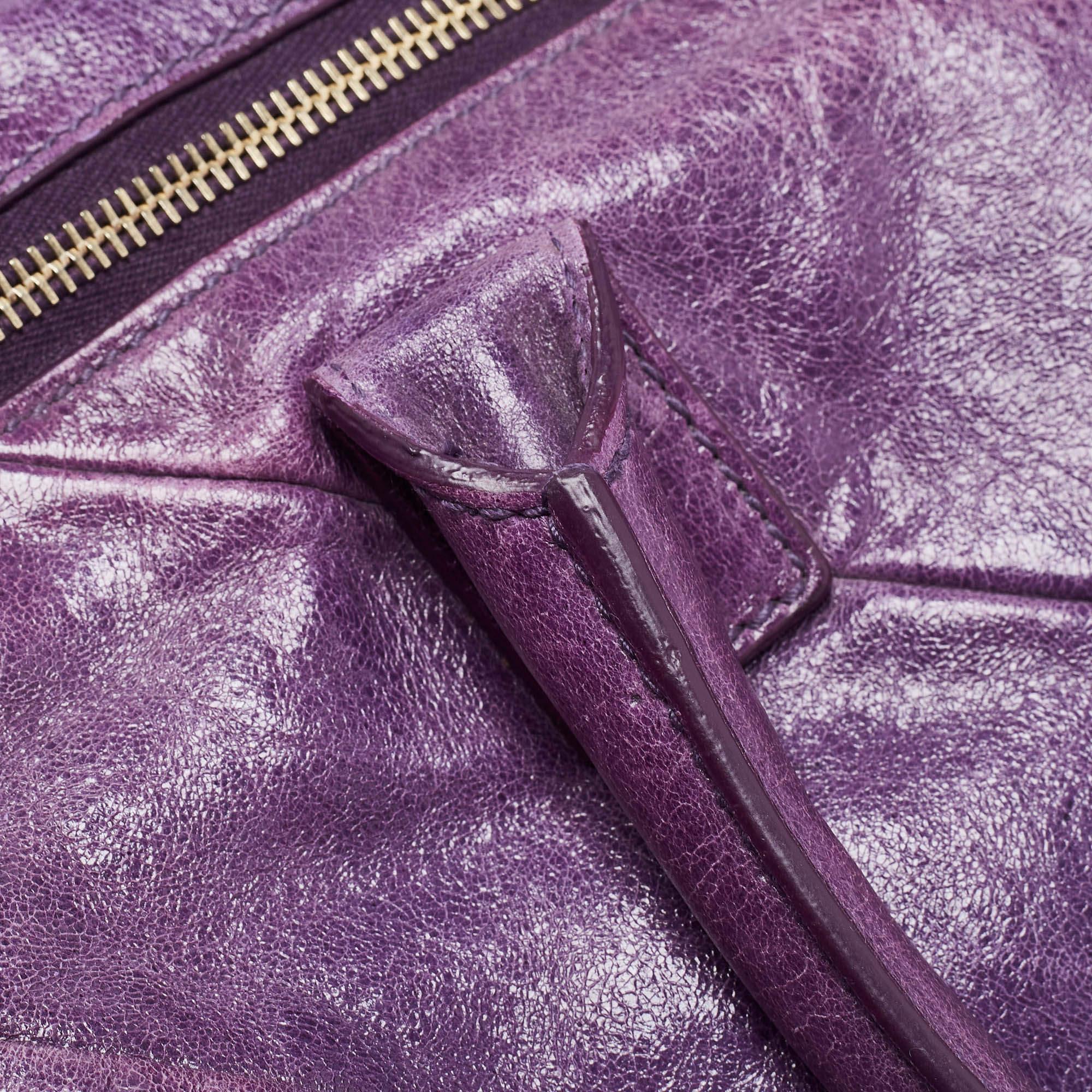 Yves Saint Laurent Purple Leather Easy Y Satchel 11