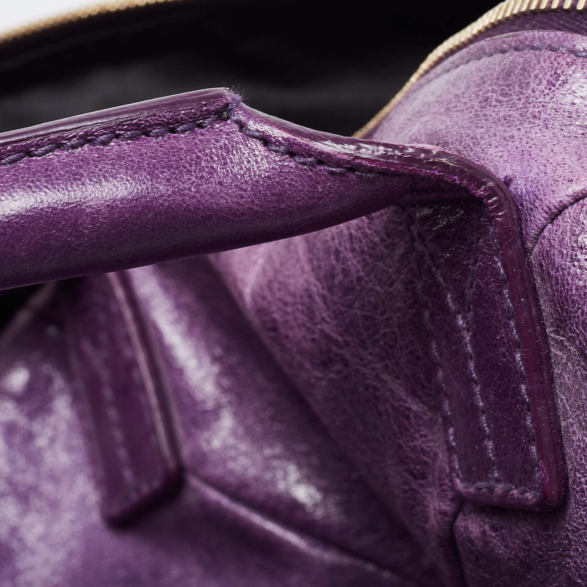 Yves Saint Laurent Purple Leather Easy Y Satchel 14