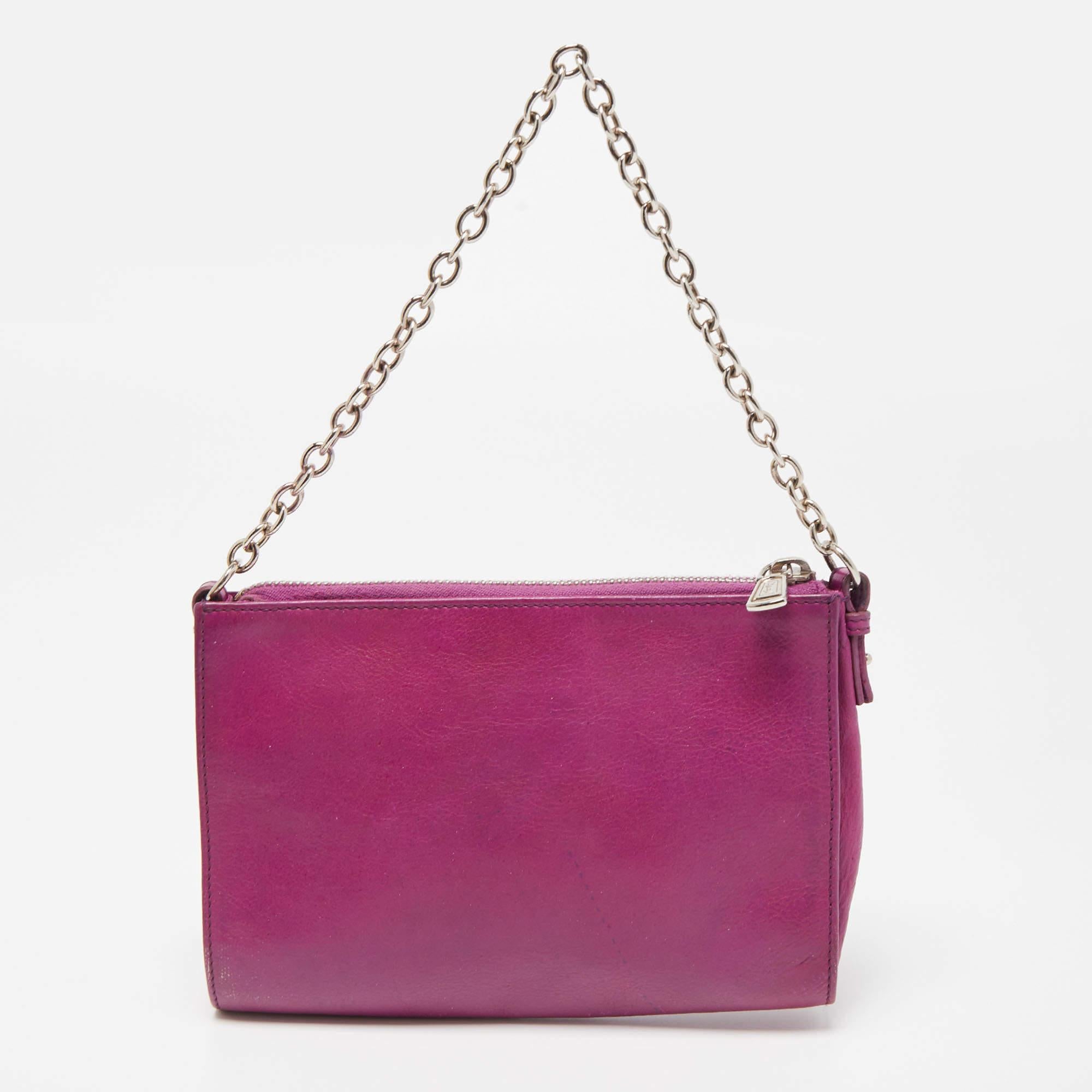 Yves Saint Laurent Purple Leather Mini Charms Clutch Bag 6