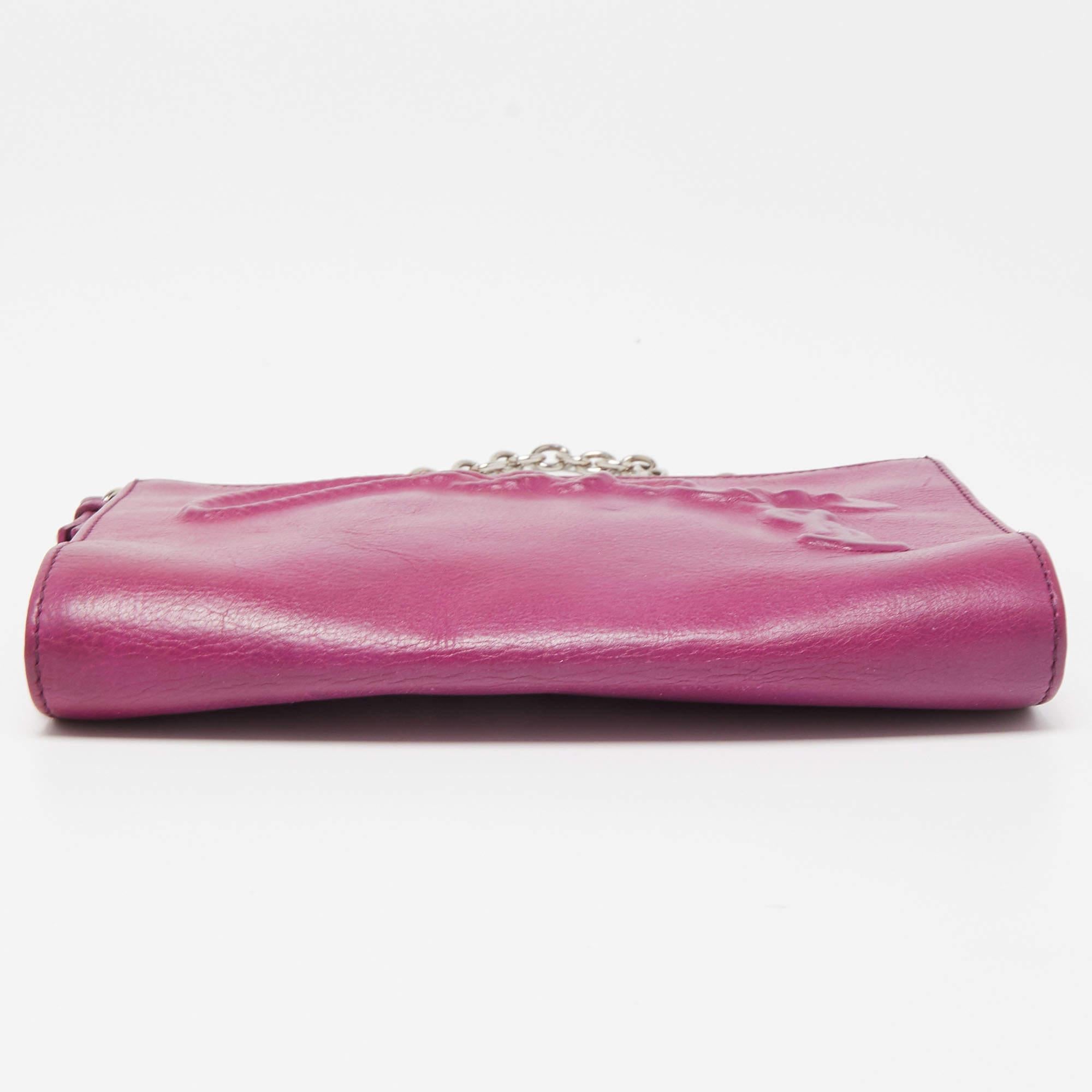 Yves Saint Laurent Purple Leather Mini Charms Clutch Bag 9