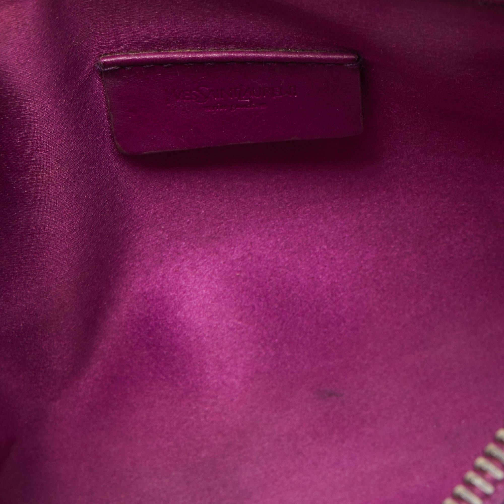 Yves Saint Laurent Purple Leather Mini Charms Clutch Bag 3