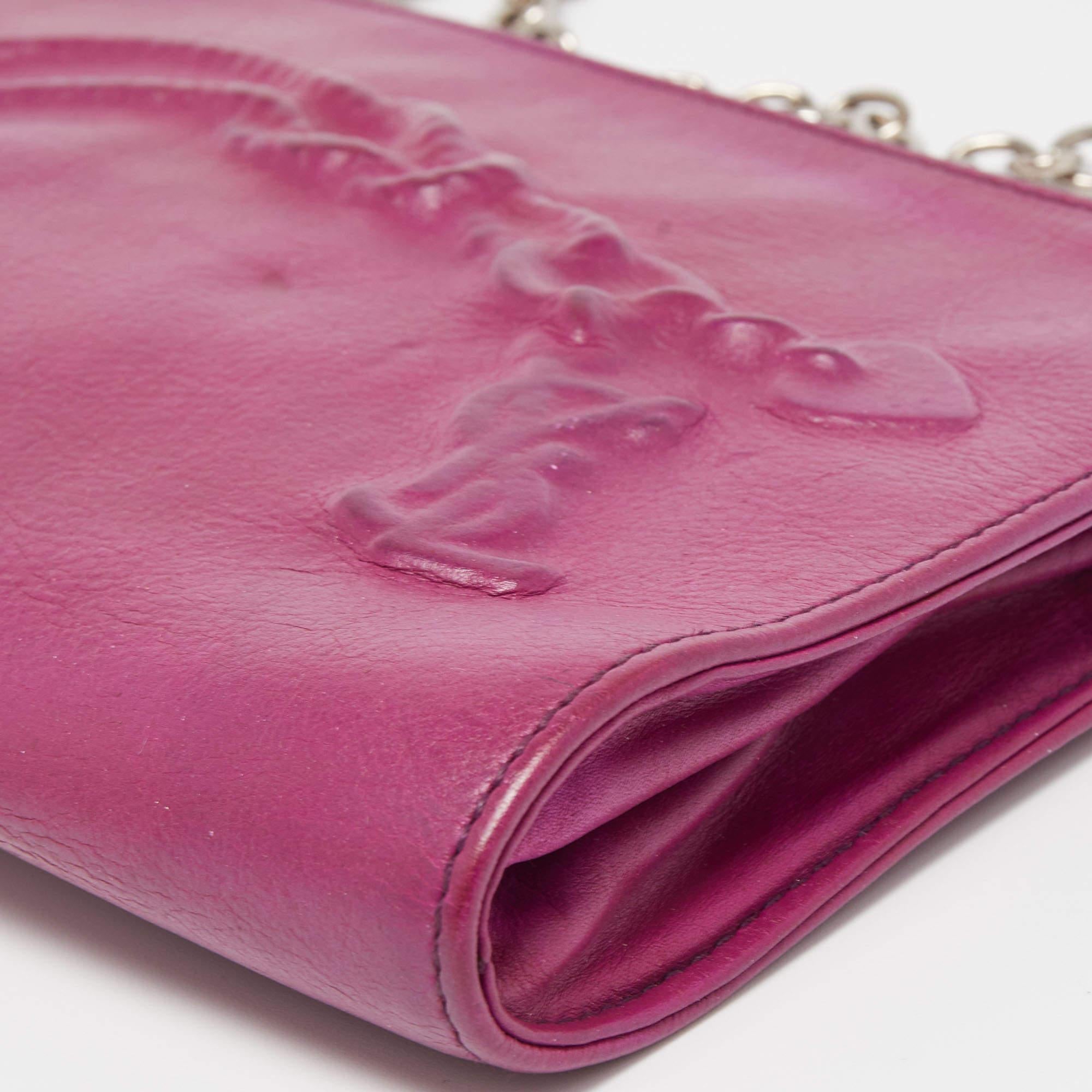 Yves Saint Laurent Purple Leather Mini Charms Clutch Bag 4