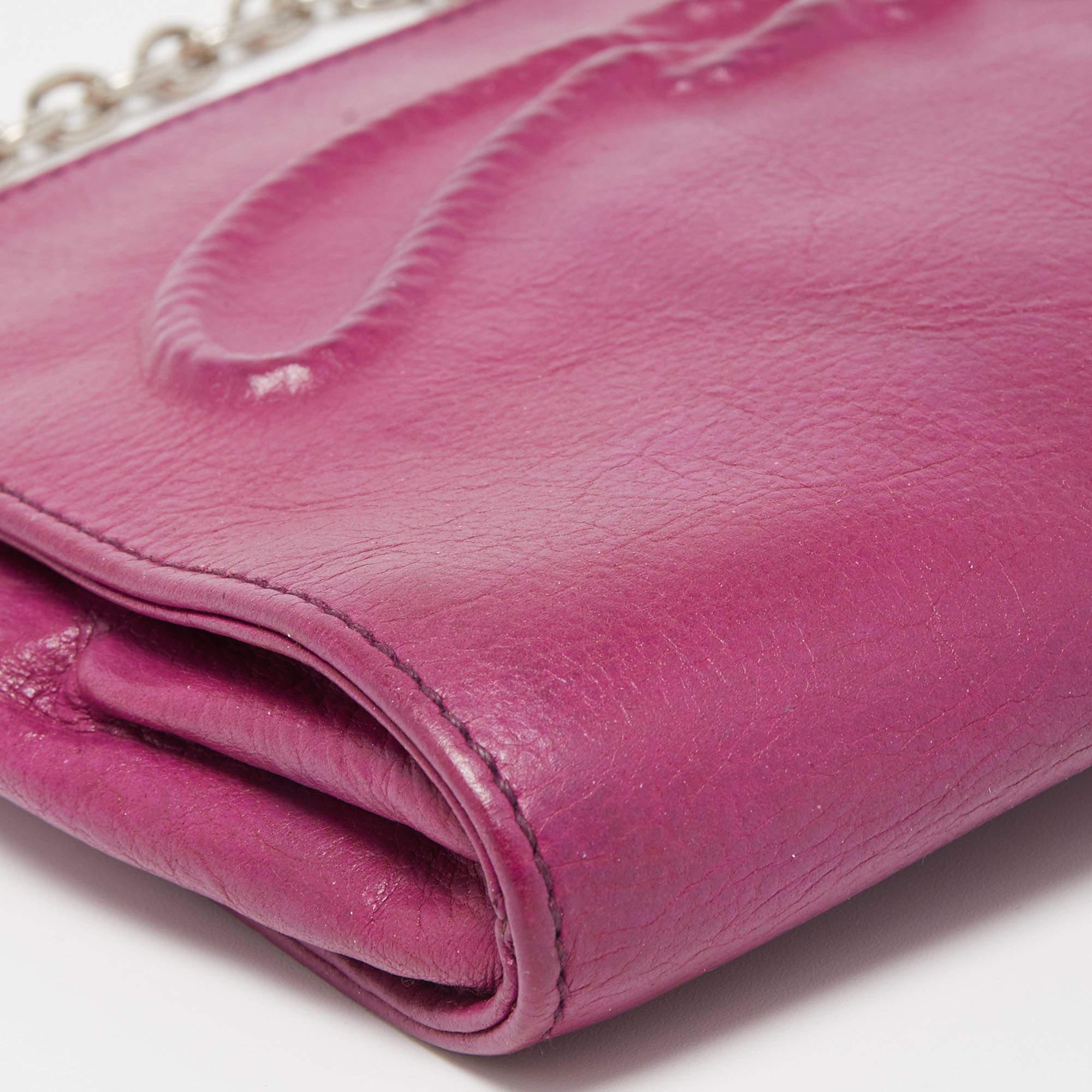 Yves Saint Laurent Purple Leather Mini Charms Clutch Bag 5