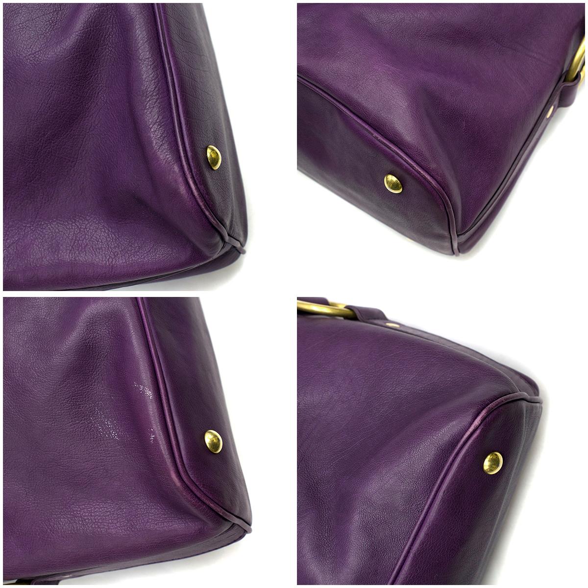 Women's Yves Saint Laurent Purple Leather Muse Bag 