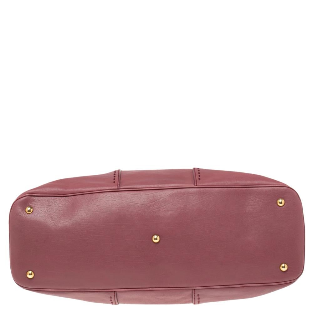 Yves Saint Laurent Purple Leather Oversized Muse Bag 2