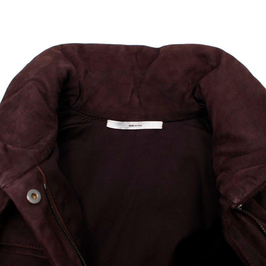 Black Yves Saint Laurent Purple Leather Suede Jacket US 6