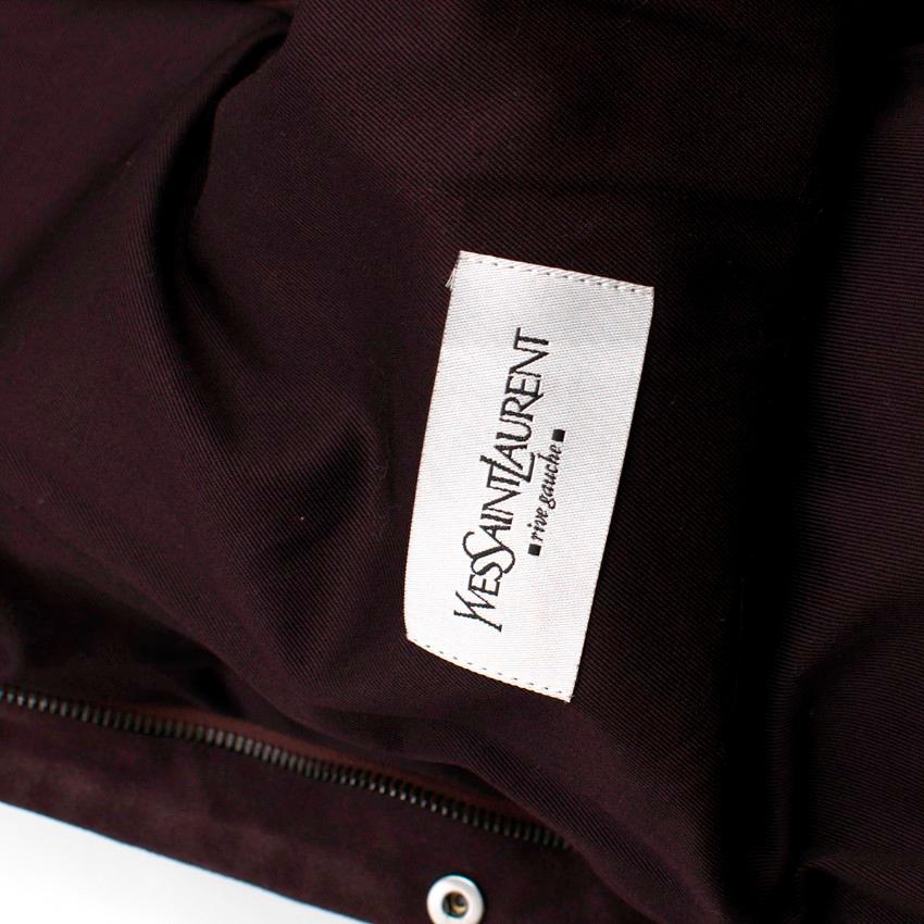 Women's Yves Saint Laurent Purple Leather Suede Jacket US 6