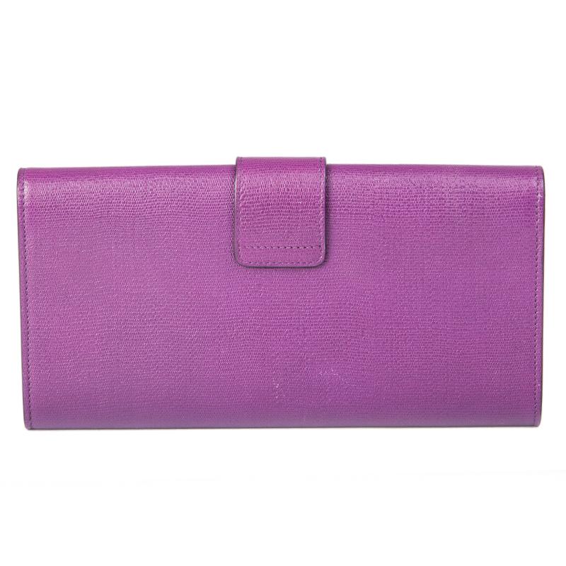 purple ysl clutch
