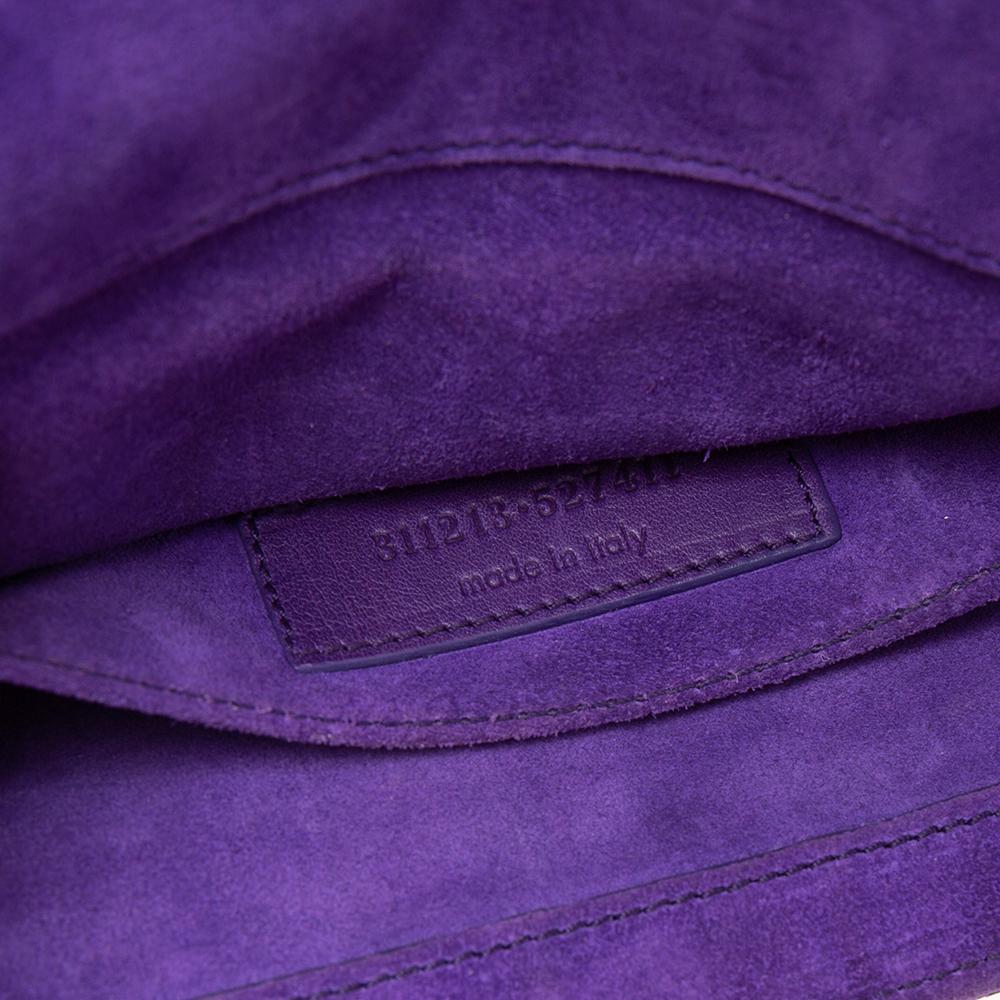 Yves Saint Laurent Purple Leather Y-Ligne Clutch 2