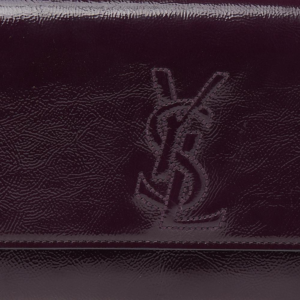 Yves Saint Laurent Purple Patent Leather Belle De Jour Clutch 3