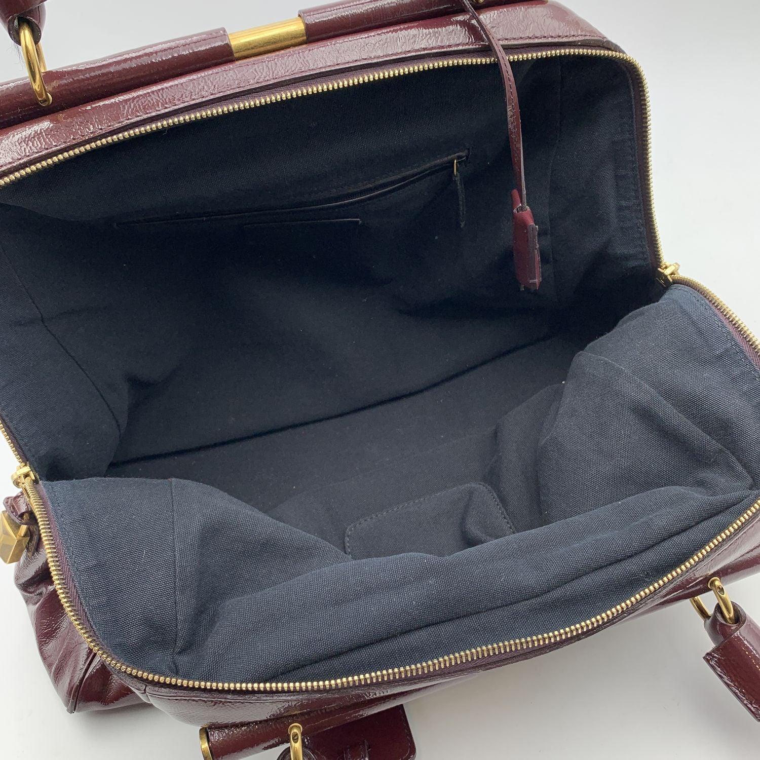 Yves Saint Laurent Purple Patent Majorelle Bag Handbag Satchel 2