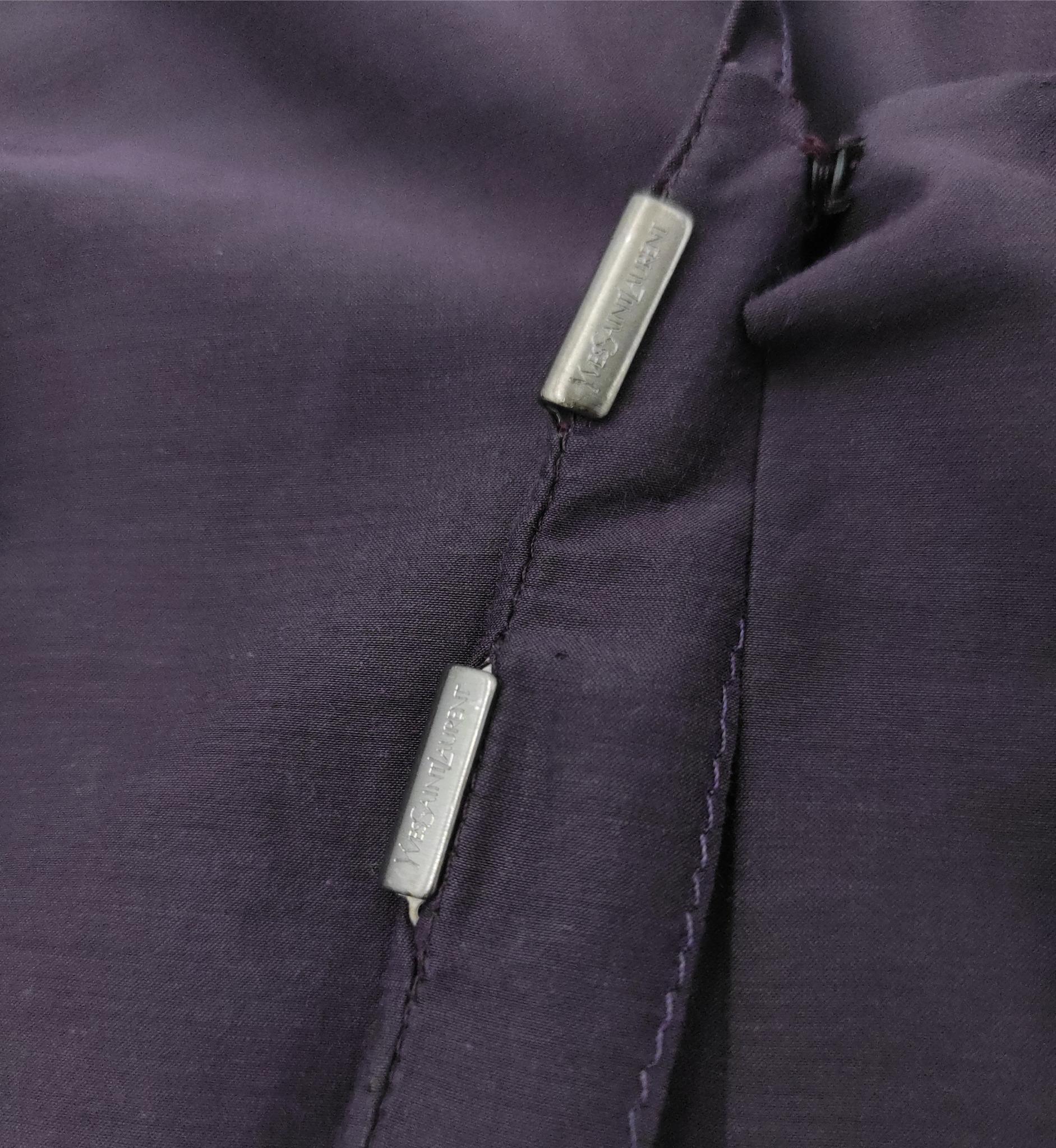 Yves Saint Laurent purple ribbons blouse For Sale 2