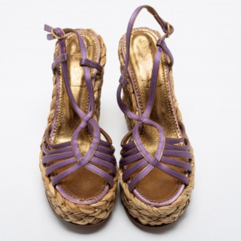 Upgrade your look by adding these designer wedge sandals to your wardrobe. They are crafted skillfully to grant the perfect fit and style.