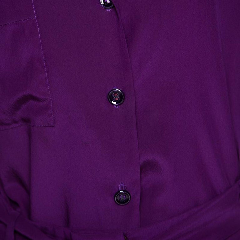 Yves Saint Laurent Purple Silk Pajama Jumpsuit M at 1stDibs | purple ...