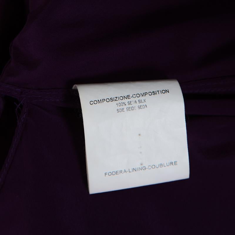 Women's Yves Saint Laurent Purple Silk Pajama Jumpsuit M