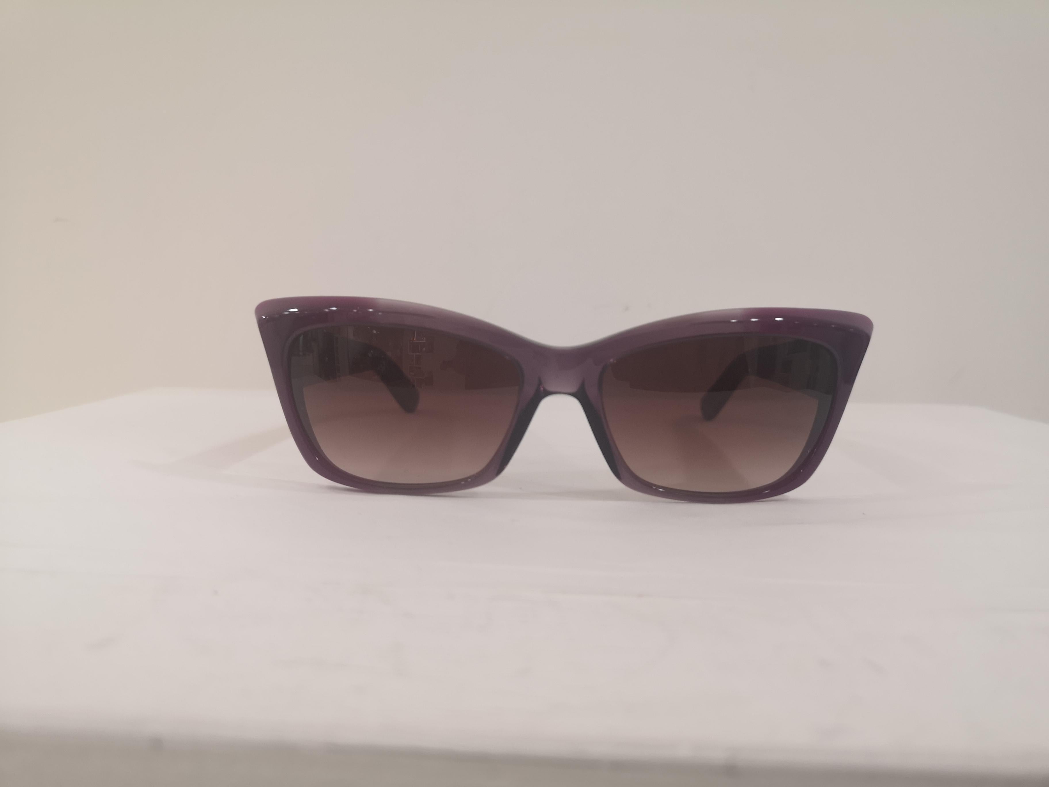 Gray Yves Saint LAurent Purple sunglasses NWOT