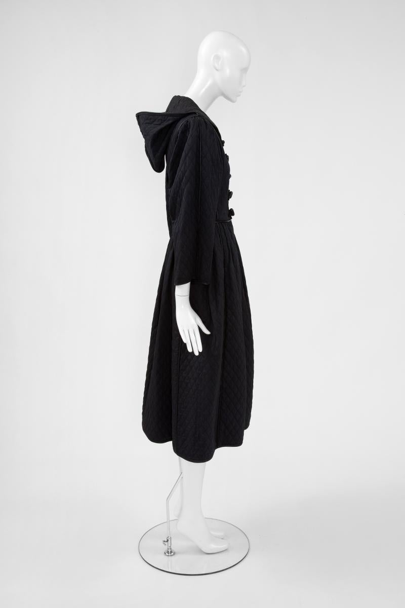 Women's Yves Saint Laurent Quilted Hooded Coat, Fall-Winter 1976-1977 For Sale