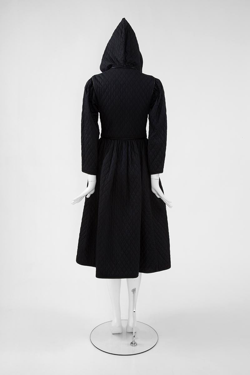 Yves Saint Laurent Quilted Hooded Coat, Fall-Winter 1976-1977 For Sale 2