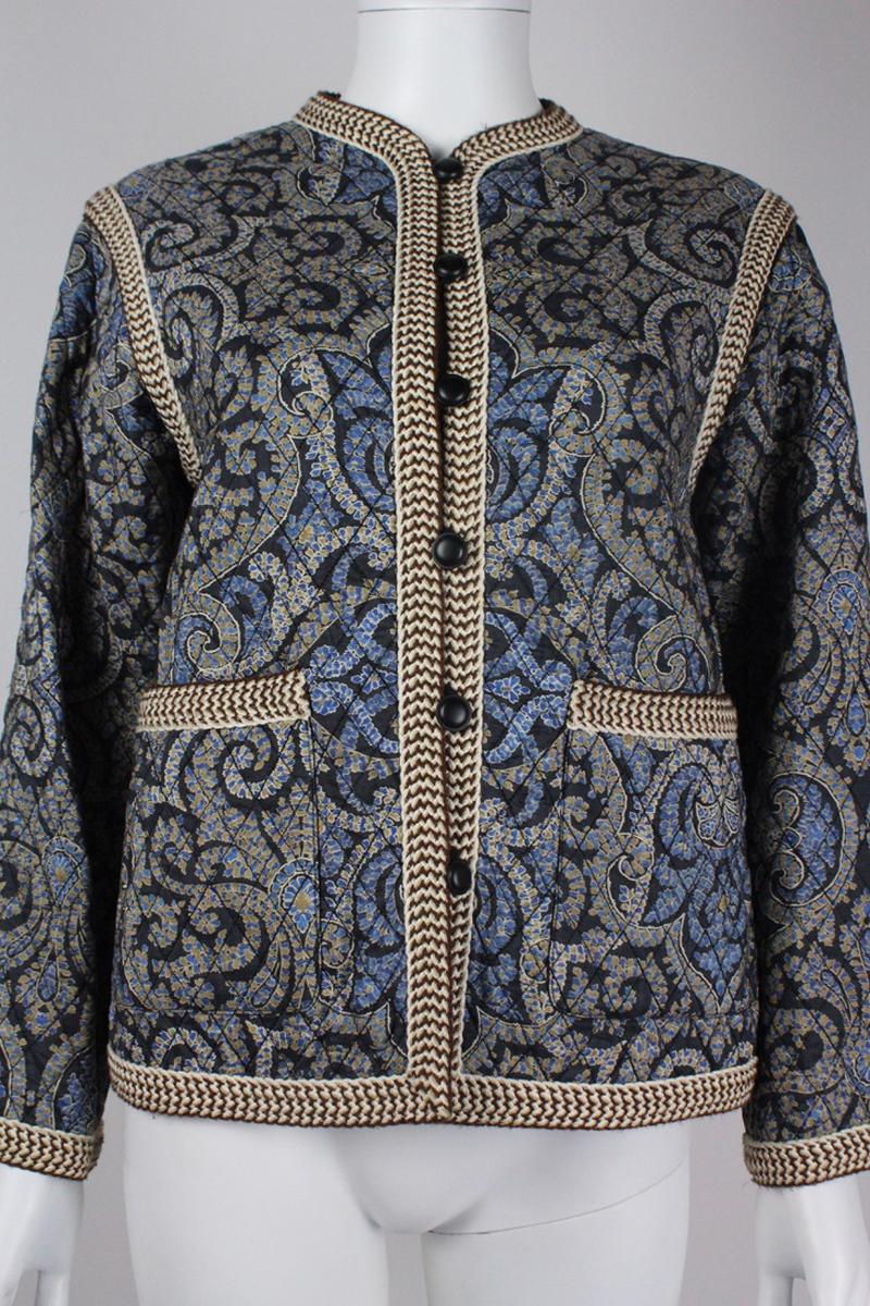 Yves Saint Laurent Quilted Jacket S/S 1977 For Sale 3