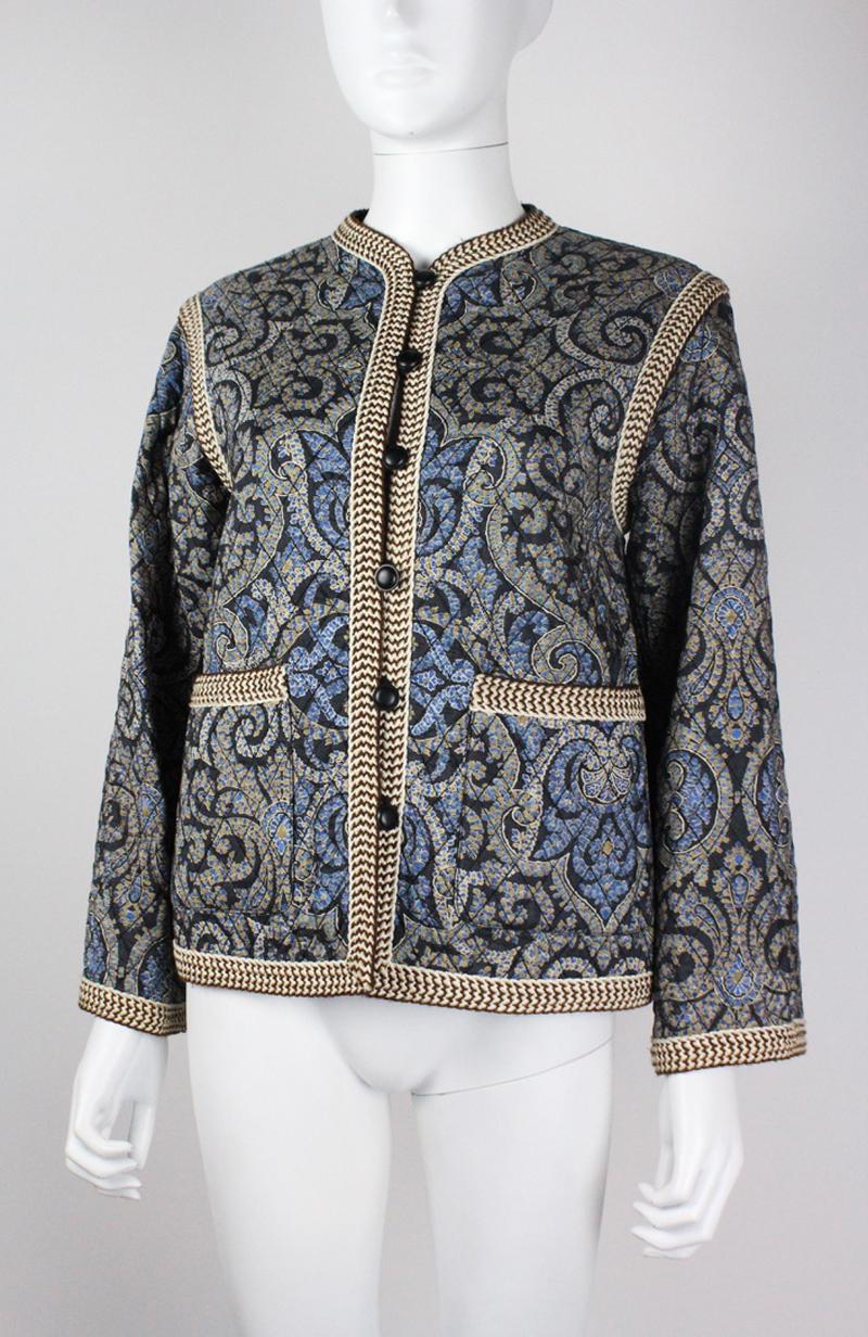 Yves Saint Laurent Quilted Jacket S/S 1977 For Sale 4