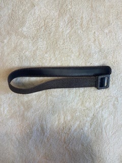 Yves Saint Laurent raffia belt.