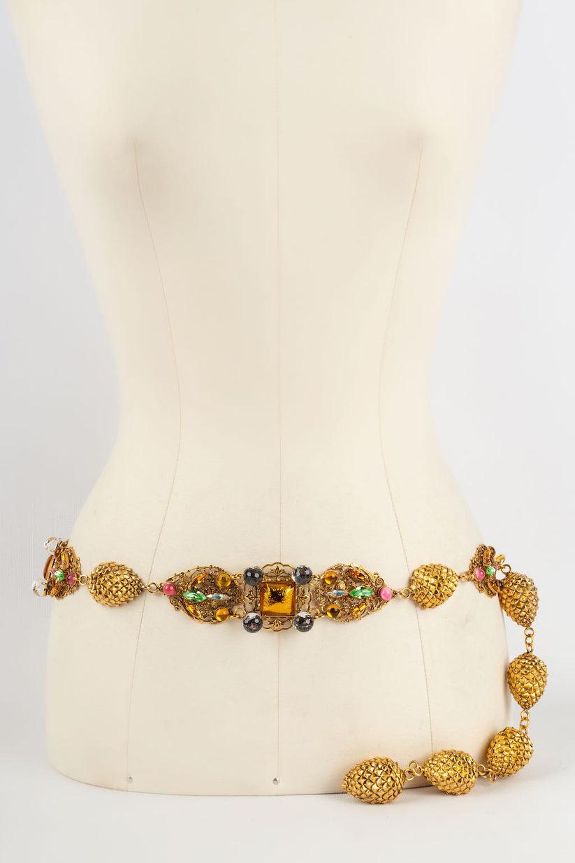 Yves Saint Laurent Rare Jewel Belt, 1989 In Excellent Condition For Sale In SAINT-OUEN-SUR-SEINE, FR