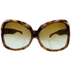 Yves Saint Laurent Rare Vintage 1970's Tortoise Oversized Frames