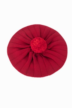 Yves Saint Laurent red beret hat
