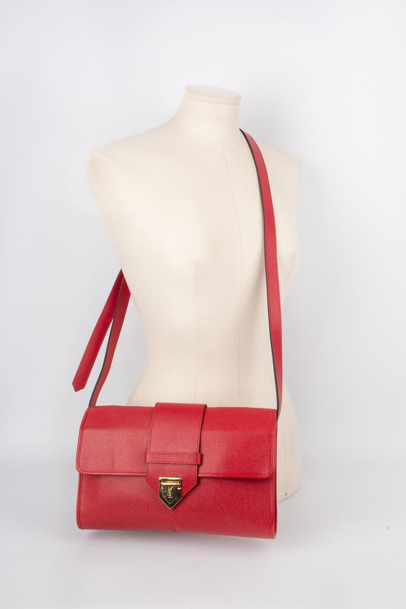 Yves Saint Laurent Red Leather Bag For Sale 7