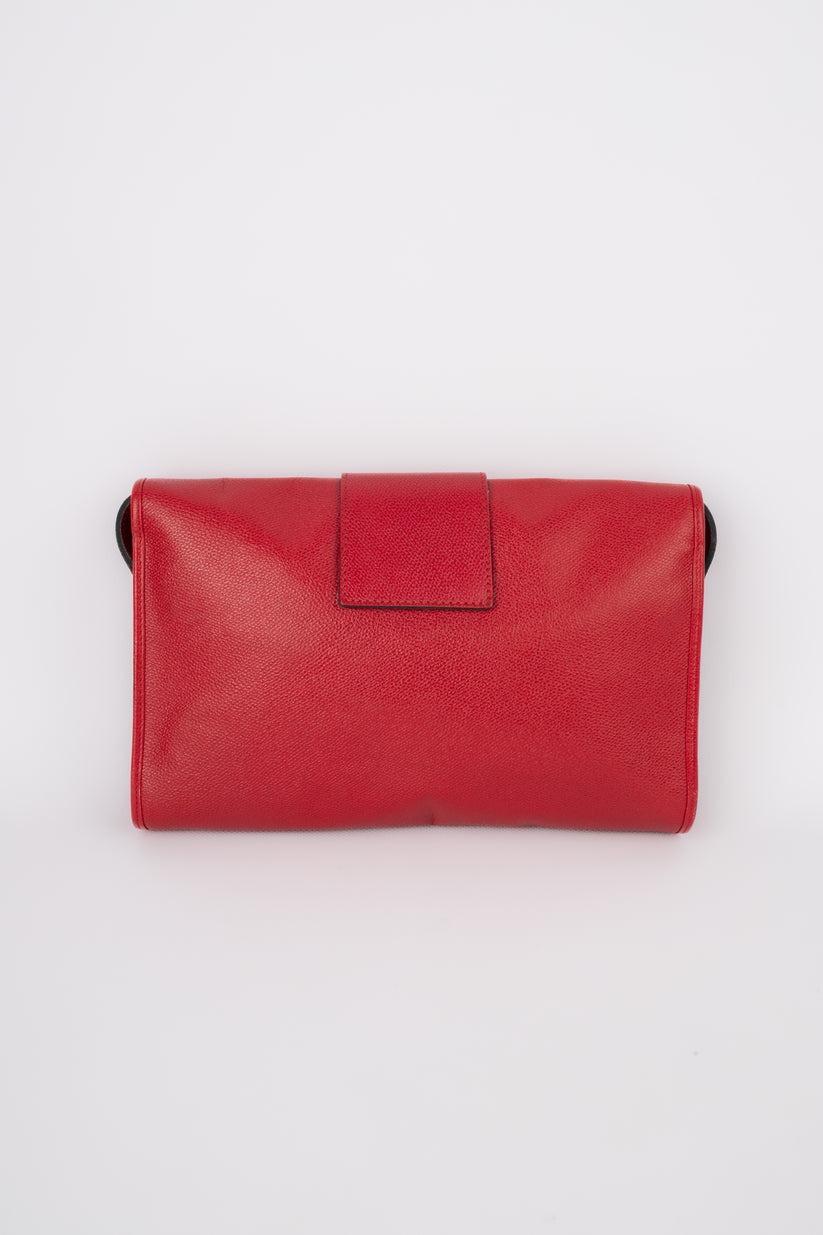 Yves Saint Laurent Red Leather Bag In Excellent Condition For Sale In SAINT-OUEN-SUR-SEINE, FR